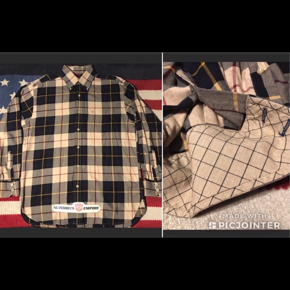 NWOT Vintage Tommy Hilfiger Plaid Button Shirt M sportsman Stadium Luxury preppy